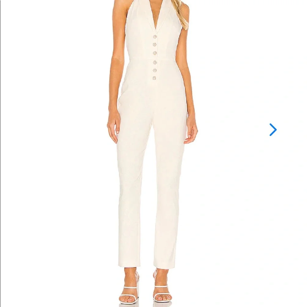 Elegant Cream Halter Jumpsuit - Picture 1 of 4